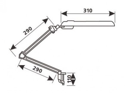 Світильник MAGNUM NL 011 7Вт 4100К настільний світлодіодний білий струбцина+підставка