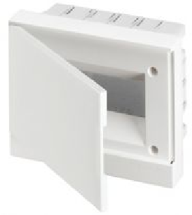 Щит пластиковий АВВ BASIC E вбудований з клемами 12мод. білі двері BEF401212
