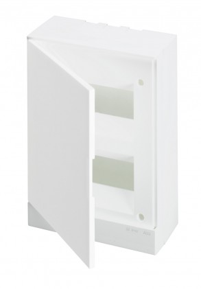 Щит пластиковый АВВ BASIC E навесной с клеммами 24 мод. белая дверь BEW401224
