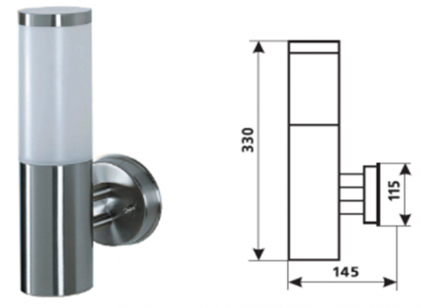 Светильник DELUX POLE 002 E27 нержавеющая сталь садово-парковый