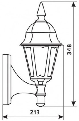 Светильник DELUX PALACE A001 E27 черный-золото садово-парковый
