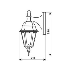 Светильник DELUX PALACE A007 E27 черный-золото садово-парковый