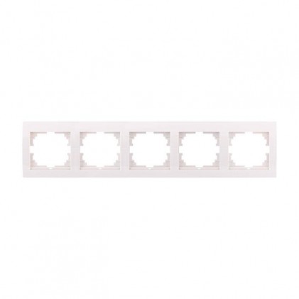 Рамка LEZARD Deriy 702-0200-150 горизонтальная без вставки 5 мест белая