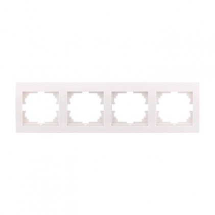 Рамка LEZARD Deriy 702-0200-149 горизонтальная без вставки 4 места белая