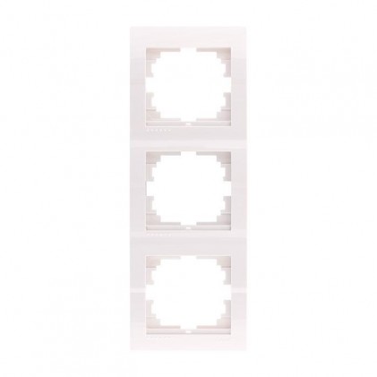 Рамка LEZARD Deriy 702-0200-153 вертикальная без вставки 3 места белая