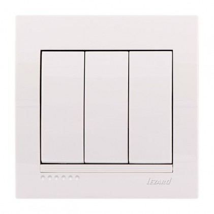Выключатель LEZARD Deriy 702-0202-109 3кл. белый