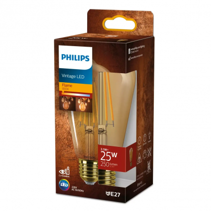 Led лампа PHILIPS Classic 3.1Вт ST64 E27 1800K FIL Amber