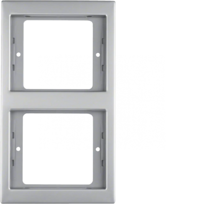 Рамка двойная вертикальная HAGER-BERKER нержавеющая сталь К.5