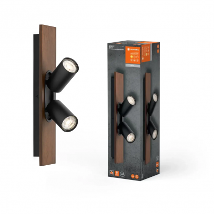 Світильник OSRAM LEDVANCE SPOT Mercury 2х3.4W GU10 2700K DIM BK світлодіодний