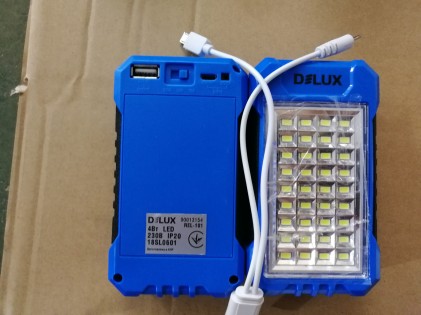 Светильник DELUX REL-101 (4V2.4Ah) 36 LED 4W USB аварийный светодиодный