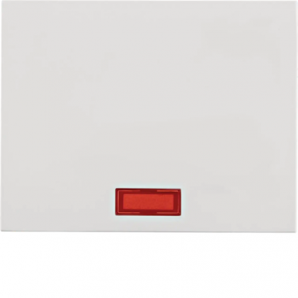 Клавиша с линзами HAGER-BERKER полярная белизна К.1