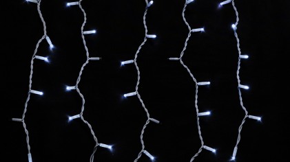 Гирлянда внешняя DELUX ICICLE 108LED 2x1m 27 flash белый/белый IP44 EN