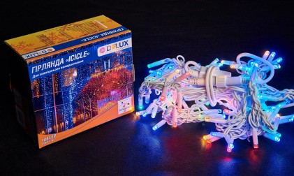 Гірлянда зовнішня DELUX ICICLE 108LED 2x1m 27 flash мульти/білий IP44 EN