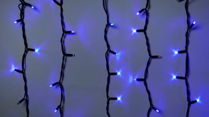 Гирлянда внешняя DELUX ICICLE 108LED 2x1m 27 flash синий/черный IP44 EN