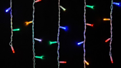 Гирлянда внешняя DELUX ICICLE 75LED 2x0.7m 18 flash мульти/белый IP44 EN