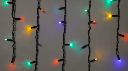 Гирлянда внешняя DELUX ICICLE 75LED 2x0.7m 18 flash мульти/черный IP44 EN