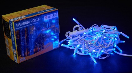 Гирлянда внешняя DELUX ICICLE 75LED 2x0.7m 18 flash синий/белый IP44 EN