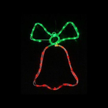 Гирлянда внешняя DELUX MOTIF Bell 50*35см 3 flash красный/зеленый IP44 EN