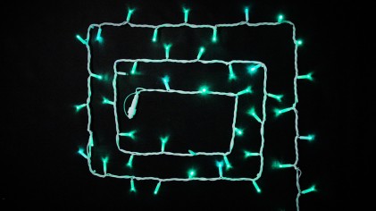 Гирлянда внешняя DELUX STRING 100LED 10m (2*5m) 20 flash зеленый/белый IP44 EN