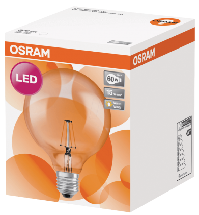 Led лампа OSRAM LED RFCL GLOBE G125 6-60W/827 E27 світлодіодна