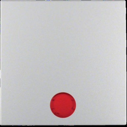 Клавиша одинарная с линзами HAGER-BERKER алюминий S.1