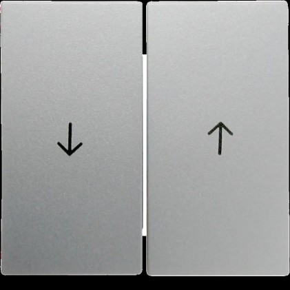 Клавиша двойная со знаком "Стрелка" HAGER-BERKER алюминий S.1