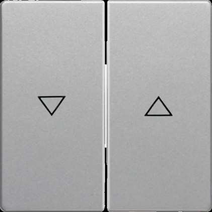 Клавіша подвійна із знаком "Стрілка" HAGER-BERKER алюміній Q.x