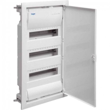 Щит вбудовуваний HAGER VU36UA VOLTA 36+6 мод. 3ряда без клем IP30 металеві двері