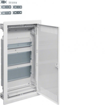 Щит HAGER VOLTA VU36NWB 3-х рядный скрытого монтажа для медийных разводок металлическая дверь