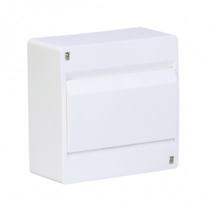 Щит накладной HAGER COSMOS VD108PD 1 ряд 8 мод. белая дверь