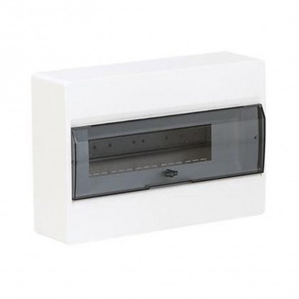 Щит накладной HAGER COSMOS VD118TD 1 ряд 18 мод. прозрачная дверь