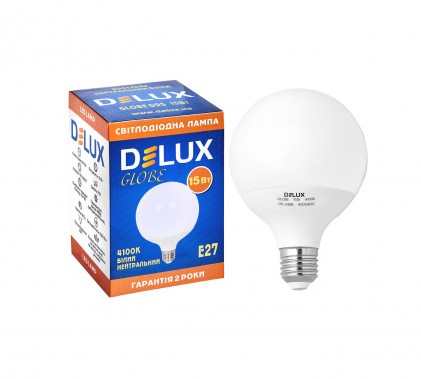 Led лампа DELUX Globe G95 15w E27 4100K светодиодная
