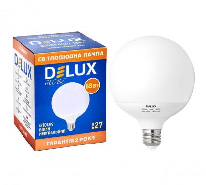 Led лампа DELUX Globe G120 18w E27 4100K светодиодная