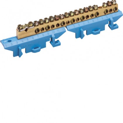 Клемма Hager KM17N нейтральная с держателем 1х25+8x16+8x10мм?