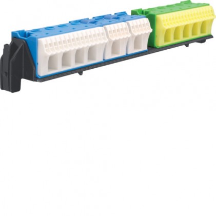Тримач Hager VZ464 з клемами PE/N: 21xN+20xPE/5xN+6xPE для 4-рядних щитків