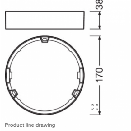 Рама для накладного монтажу світильника OSRAM LEDVANCE DL SLIM DN155 WT світлодіодний круглий