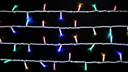 Гирлянда внешняя DELUX STRING 200LED 20m (2*10m) 40 flash мульти/белый IP44 EN