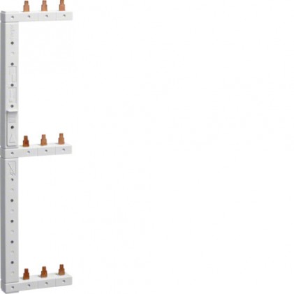 Шина Hager KCL368L фазная вертикальная 3-полюсная 10 мм? 3 ряда левая