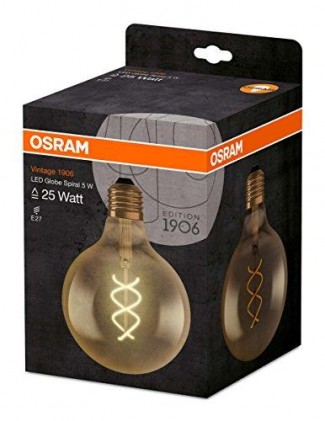 Led лампа OSRAM 1906LEDGLOBE 5W/820 230V FIL E27 светодиодная