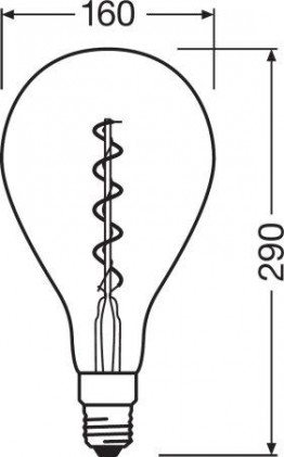 Led лампа OSRAM 1906 BIG GLOBE RP 5W/818 230V FIL DIM E27 светодиодная