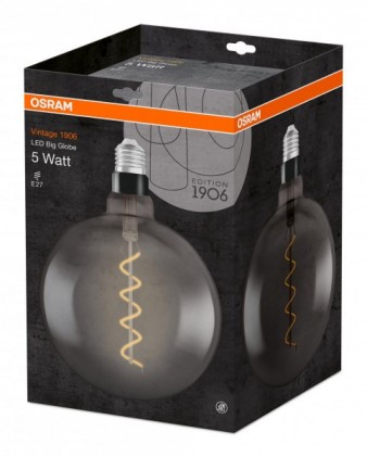 Led лампа OSRAM 1906 BIG GLOBE LB 5W/818 230V FIL DIM E27 светодиодная