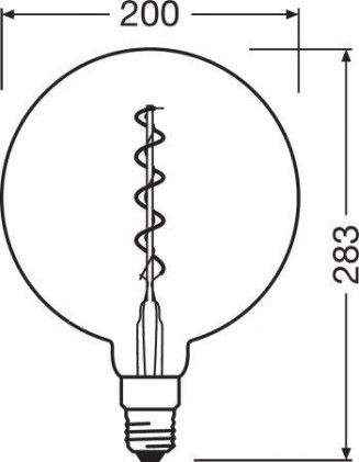Led лампа OSRAM 1906 BIG GLOBE LB 5W/818 230V FIL DIM E27 светодиодная