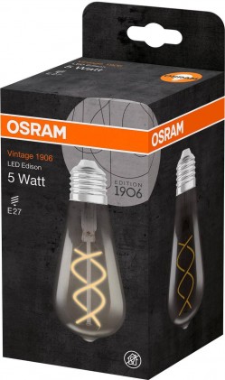 Led лампа OSRAM 1906 LEDISON 5W/818 230V FIL E27 светодиодная