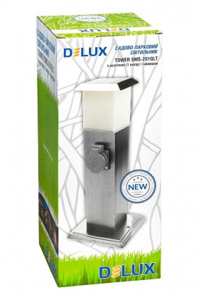 Светильник DELUX TOWER SMS-201GLT IP44 E14 с таймером с з/к розеткой с крышкой садово-парковый