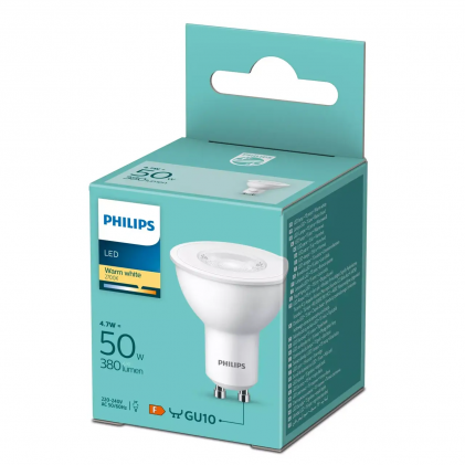Led лампа PHILIPS 4.7-50W 36D 2700K 220V GU10 светодиодная