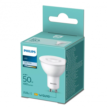 Led лампа PHILIPS 4.7-50W 36D 4000K 220V GU10 светодиодная