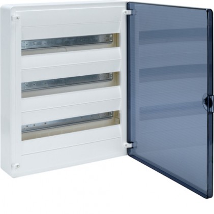 Щит накладной HAGER GOLF VS318TD 3 ряда 54 мод. прозрачная дверь