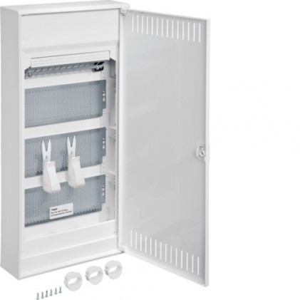 Щит накладной HAGER VOLTA 4-рядный для мультимедиа 48 мод. VA48NW IP30 с металлической дверью