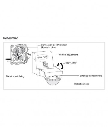 Датчик движения HAGER IP-55 10А 360° черный EE841