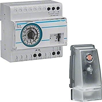 Реле сумеречное HAGER с суточным аналоговым таймером EЕ110